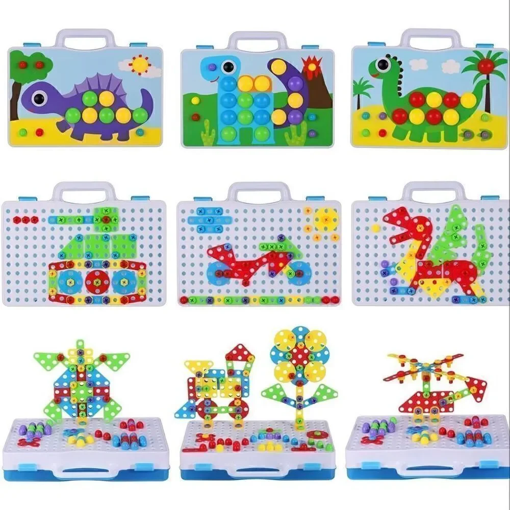 Drill Set Building Blocks 224 Pieces Mosaic Drill Set for Kids STEM Learning New